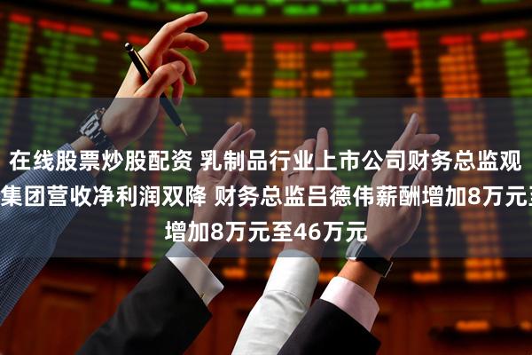 在线股票炒股配资 乳制品行业上市公司财务总监观察：皇氏集团营收净利润双降 财务总监吕德伟薪酬增加8万元至46万元